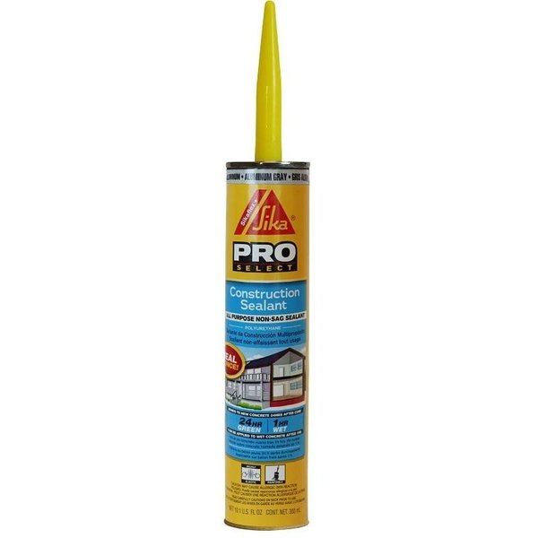 Sikaflex Construction Sealant, Aluminum Gray, 101 oz Cartridge 654546